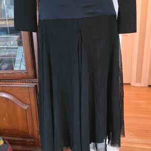 BLACK CHIFFON SKIRT FULLY LINED